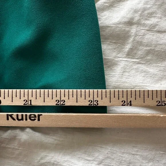 Susan Graver Stretch Woven Button Front Long Sleeve Teal Shirt Size 20 - Picture 8 of 11